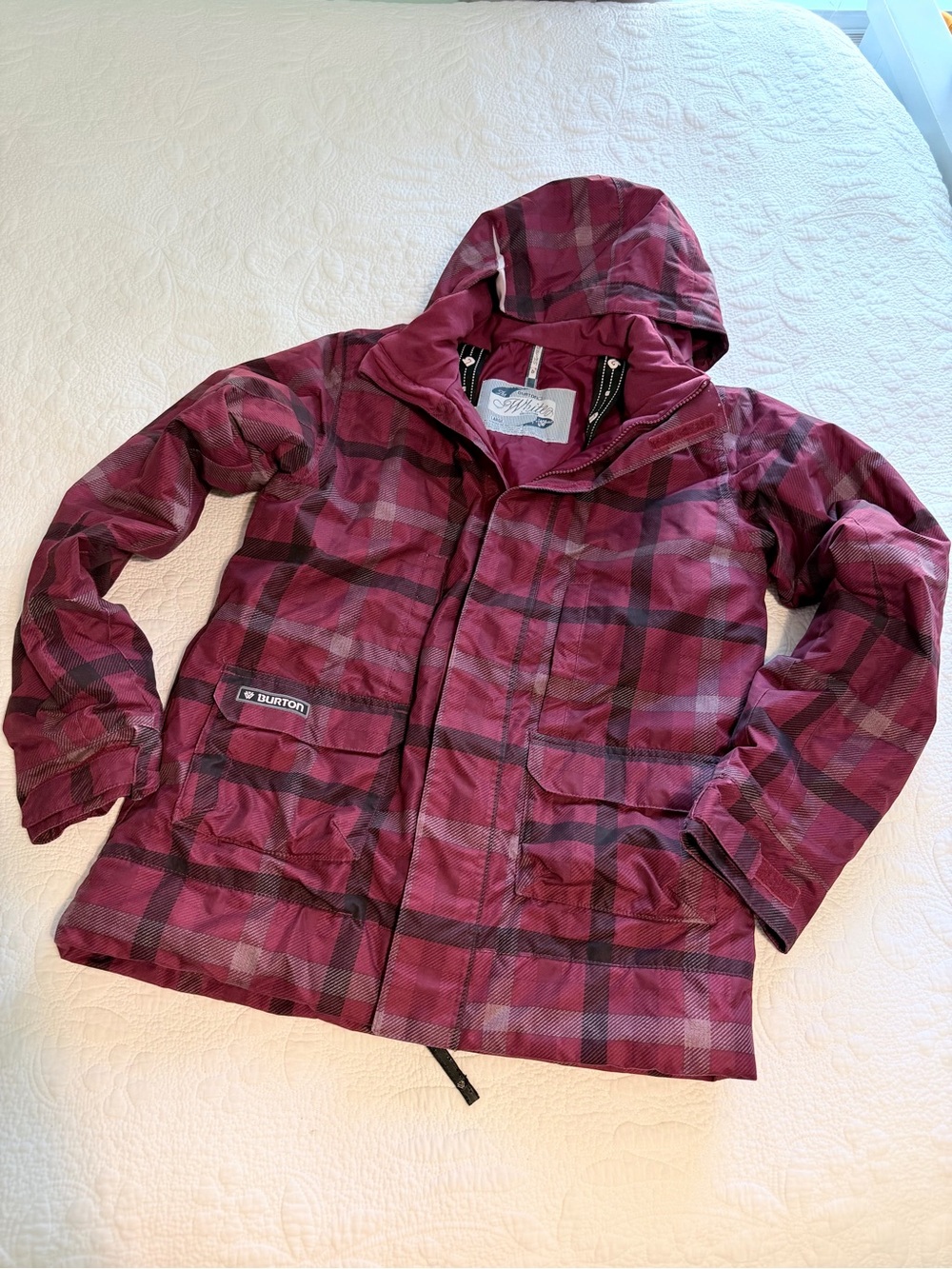 Burton The Whites Dryride ski jacket parka boys size large 14/16 Winter coat